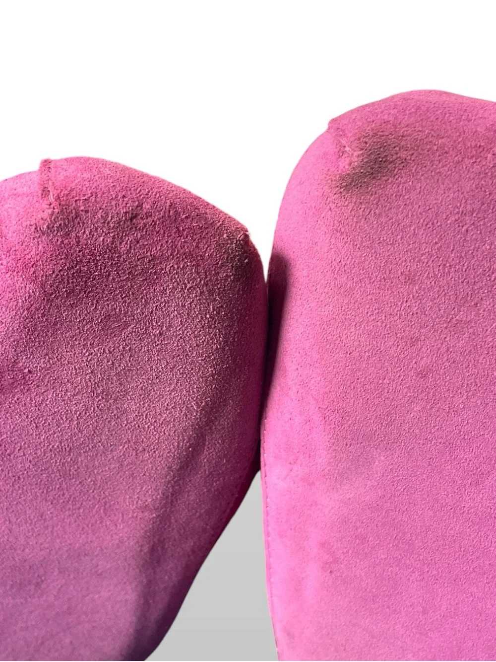 L.L. Bean PINK! Kids Size 6 Suede Leather Moccasin Slippers Soft Fleece Lining